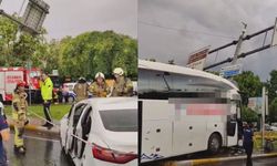 Şehirler arası yolcu otobüsü kaza yaptı: Yaralılar var!