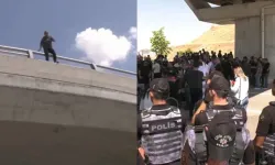 Ankara'da gazilere polis müdahalesi, bir gazi köprüye çıktı