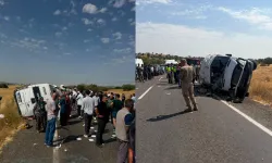 Diyarbakır - Bingöl karayolunda minibüs devrildi! Yaralılar var
