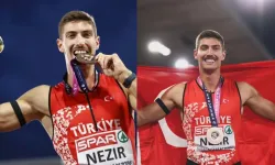 İzmirli atlet İsmail Nezir ay-yıldızlı bayrağı kürsüye taşıdı