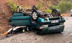 Takla atan otomobilde baba öldü, kızı yaralandı