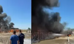 Dondurulmuş sebze-meyve fabrikasında yangın çıktı