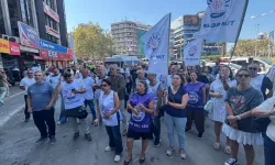 Konak Belediyesi çalışanları alacakları için eylemde