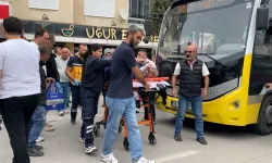 Özel halk otobüsünün çarptığı kadın ağır yaralandı