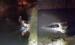 Sulama kanalına uçan otomobilde 2 kişi hayatını kaybetti