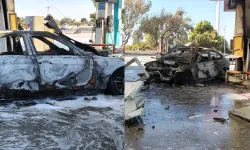 İzmir Kınık'ta otomobil akaryakıt pompasına çarptı: 2 yaralı