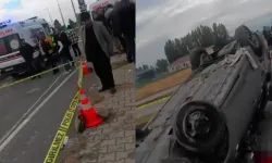 Feci kaza: Otomobil takla attı, 1 ölü, 3 yaralı