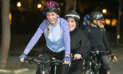 Görme engelliler Kültürpark'ta hayallerine pedal çevirdi