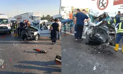 Oto çekiciye arkadan çarpan hafifi ticari araçtaki 2 kişi öldü, 1 kişi yaralandı