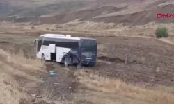 Yolcu otobüsü tarlaya girdi: 2'si çocuk 9 yaralı