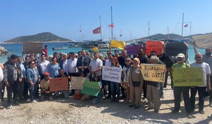 Kaş’ta doğal sit alanı tehdit altında! Gerenlik Koyu’na yapılmak istenen proje protesto ediliyor