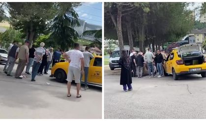 Taksi yayaya çarptı: 1 yaralı