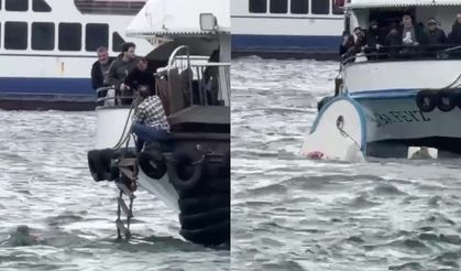 Vapur ile balıkçı teknesi çarpıştı: Bir kişi denize düştü