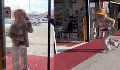 Şoke eden anlar! Fark ücreti ödememek İçin eczaneye tekme ve taşlı saldırı