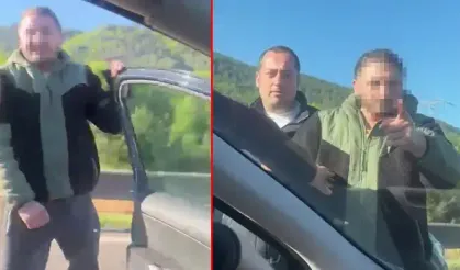 Trafik tartışması yumruklu saldırıya dönüştü! Bolu Dağı'nda d*hşet anları kamerada