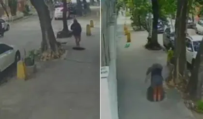 Açık bırakılan rögar kapağı kazaya yol açtı: Genç kadın yaralandı