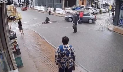 Direksiyon başında fenalaştı, otomobil inşaat alanına daldı! Yaya ölümden son anda kurtuldu