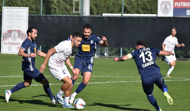 Altınordu lider ile puanı paylaştı: Altınordu - Sarıyer: 1-1