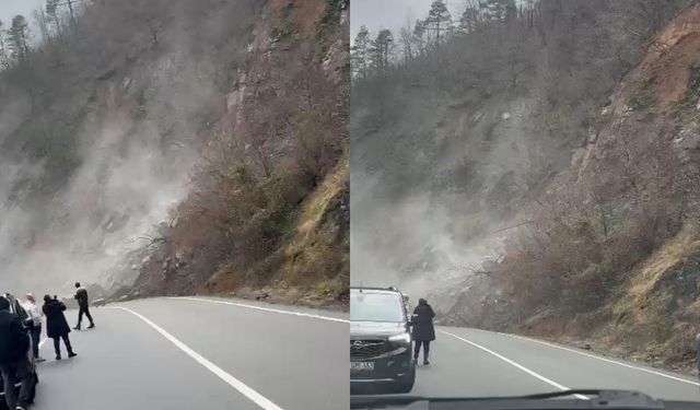 Artvin'de korku dolu anlar: Heyelan anı kameraya yansıdı!