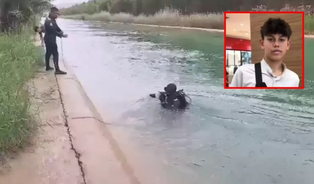 Sulama kanalına düşen 15 yaşındaki çocuk için arama çalışması başlatıldı