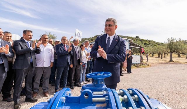 Çiftçiye can suyu olacak: Dikili Yahşibey Sulama Göleti İletim Hattı açıldı