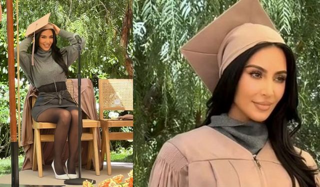 Kim Kardashian hukuk eğitimini tamamlayarak mezun oldu