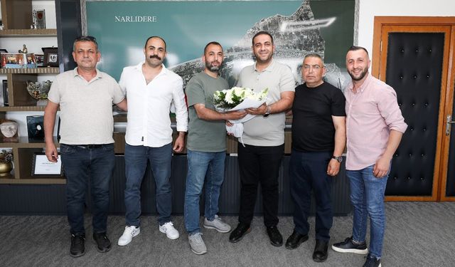 Narlıdere'de uzlaşıyla tamamlanan sözleşmenin ardından teşekkür ziyareti