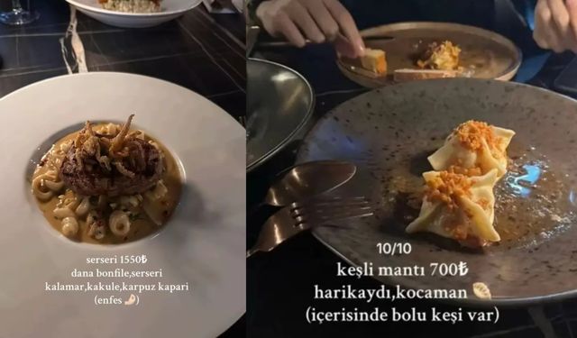 Mehmet Yalçınkaya'nın menü fiyatları dudak uçuklattı