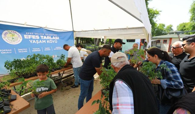 Efes Tarlası Yaşam Köyü'nden yerli fide atağı
