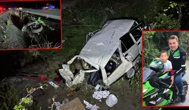 Feci kaza: Otomobil ile iki motosiklet çarpıştı, 2 ölü 2 yaralı
