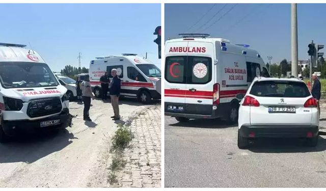 Feci kaza: Hastayı taşıyan ambulansla otomobil çarpıştı