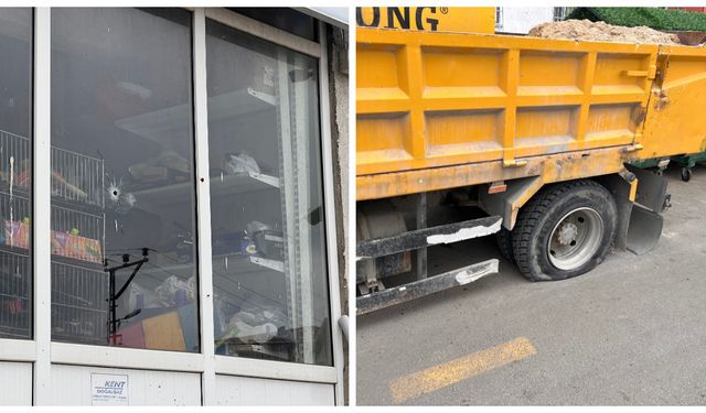 İş yerine silahlı saldırı: Korku dolu anlar kamerada!