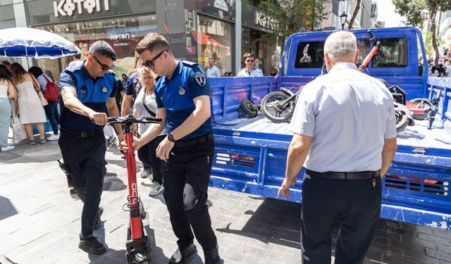 Karşıyaka'da yaya güvenliği için sıkı denetim: Scooter ve motora geçit yok!