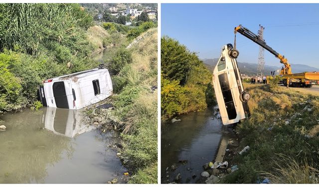 Minibüs dereye uçtu: 4 yaralı