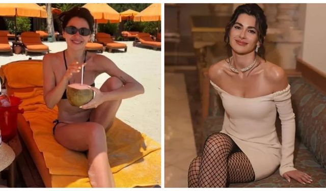 Nesrin Cavadzade plaj pozuyla olay oldu