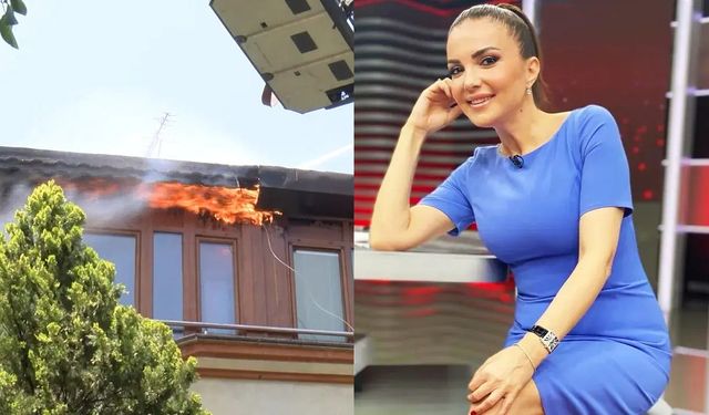 Ünlü sunucu Sinem Fıstıkoğlu’nun yaşadığı apartman alevlere teslim oldu