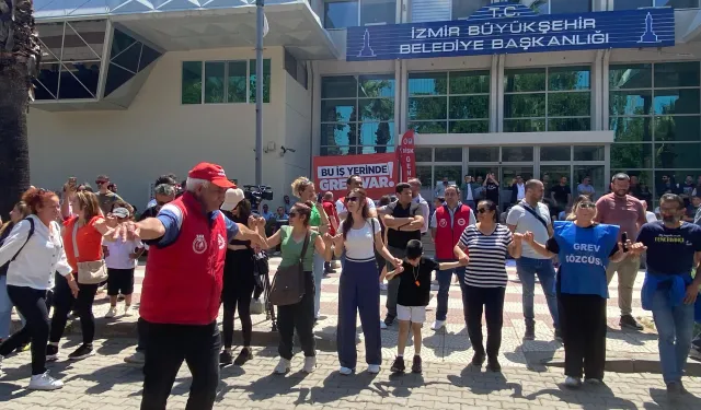 İzmir’de grev 4. güne halayla başladı: Tugay’dan sert karşılık