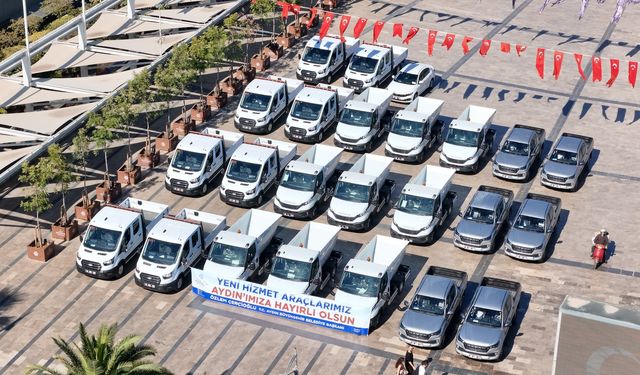 Aydın Büyükşehir filosuna 24 yeni hizmet aracı eklendi