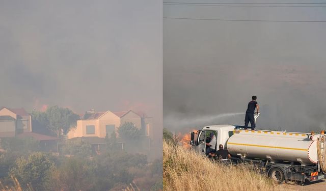 Çeşme ve Ödemiş'te orman yangını! Köy ve mahalleler tahliye edildi