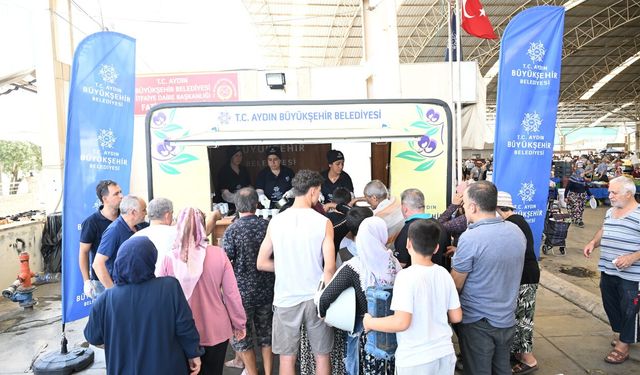 Aydın Büyükşehir'den sıcaklara karşı serinletici dokunuş
