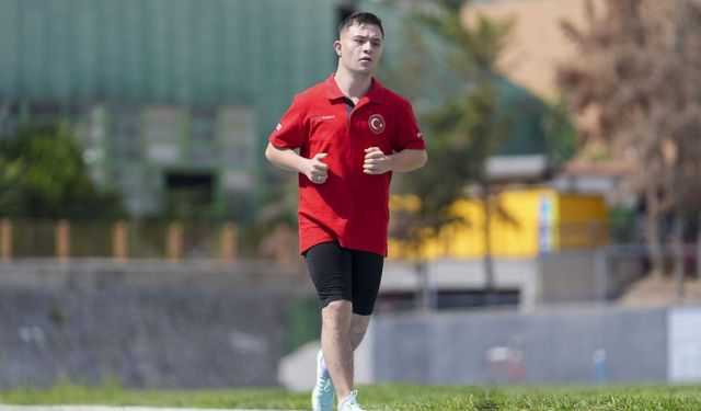 Down sendromlu atletin dünya hedefi