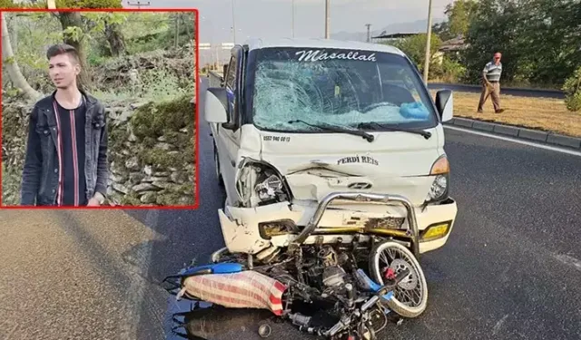 Kamyonetle çarpışan 22 yaşındaki motosiklet sürücüsü hayatını kaybetti