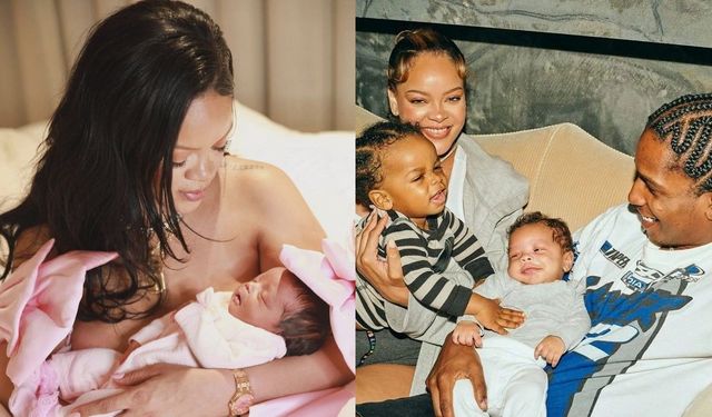 Dünyaca ünlü şarkıcı Rihanna üçüncü kez anne oldu