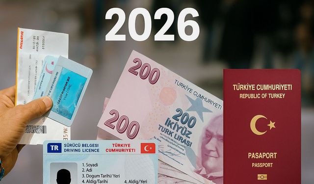 Kalem kalem hesaplandı: İşte 2026 Pasaport, kimlik, ehliyet, yurt dışı çıkış harcı, IMEI kayıt ücreti...