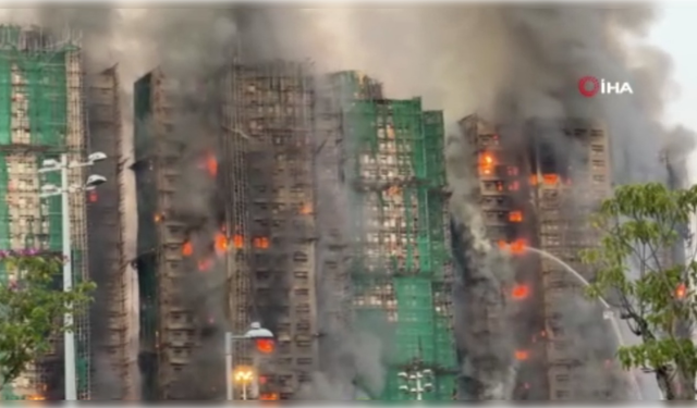 Hong Kong'da 31 katlı binada yangın çıktı: 4 ölü, çok sayıda yaralı var