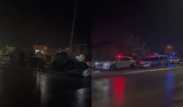 Aydınlatma direğine çarpan otomobilde 23 yaşındaki sürücü hayatını kaybetti