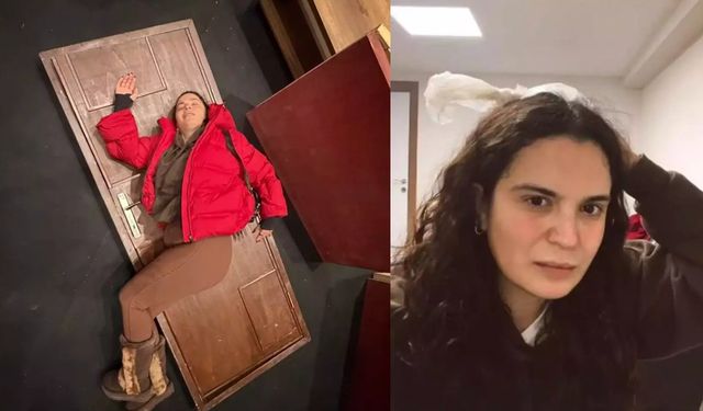 Oyuncu Aslı Bekiroğlu'nun kafasına kapı düştü