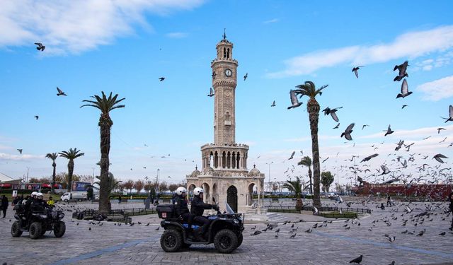 Yılbaşı için İzmir'de dron destekli asayiş uygulaması