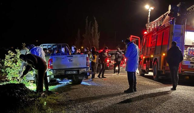 Araç içinde yanmış ceset bulundu