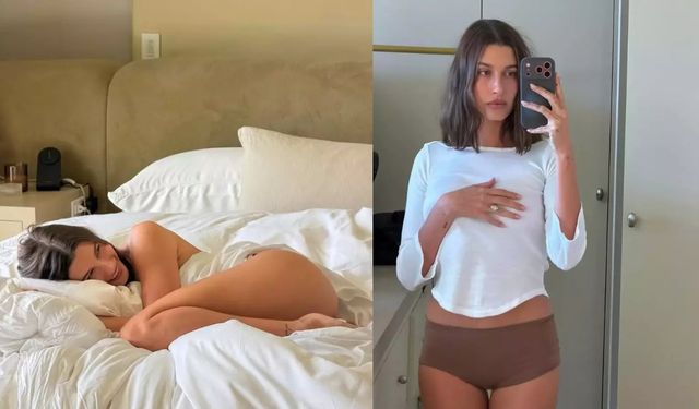 Ünlü model beyaz çarşaflar arasında cesur pozlar verdi!